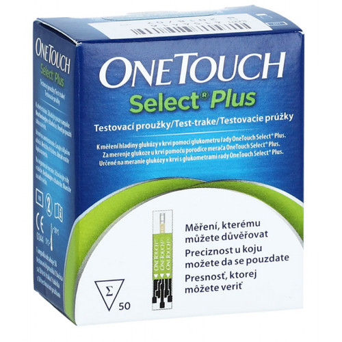 Testovacie prúžky do glukomera ONE TOUCH Select Plus 1x50 ks