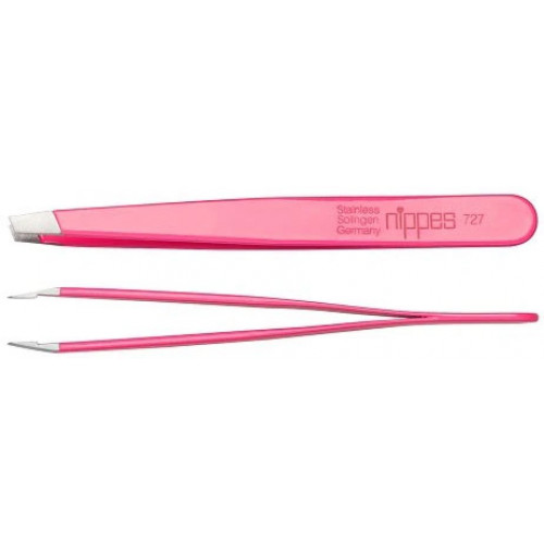 NIPPES SOLINGEN Pinzeta ružová zalomená 9,5cm