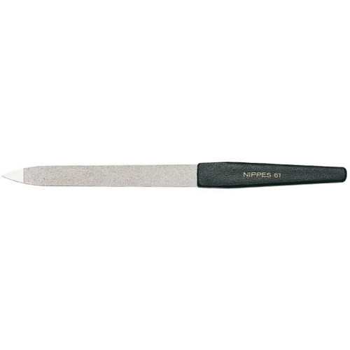 NIPPES SOLINGEN Pilník zafírový špicatý čierny chrómovaný 16cm