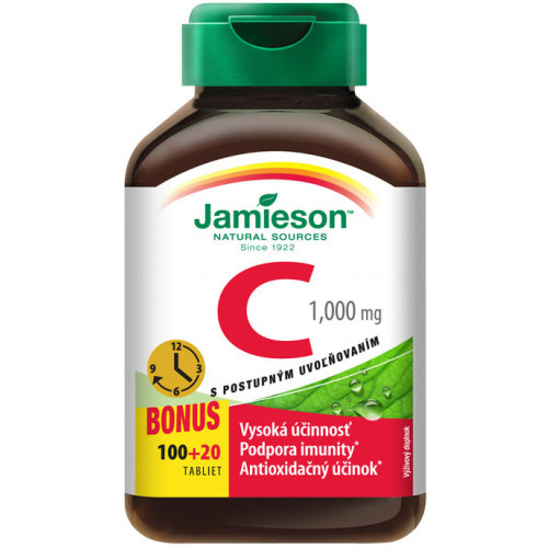 JAMIESON Vitamín C 1000mg s postupným uvoľňovaním 120tbl