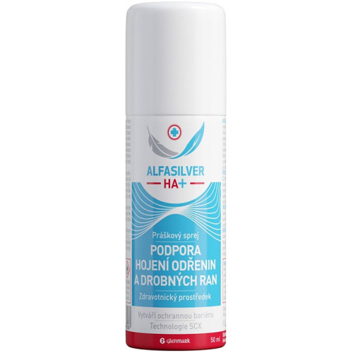 ALFASILVER HA+ prášok v spreji na ošetrenie rán 50ml
