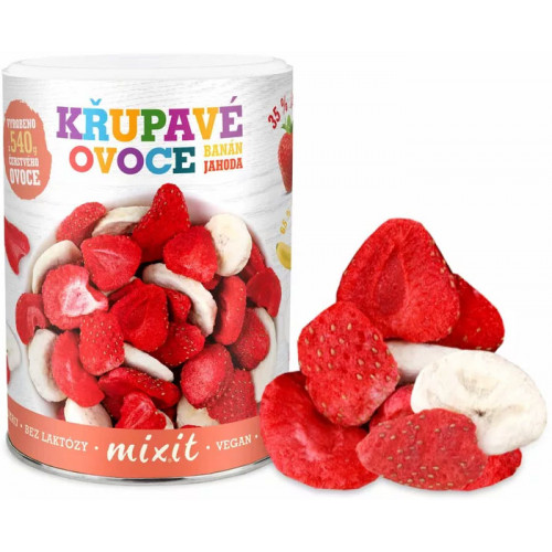 MIXIT Chrumkavé ovocie Banán, jahoda 80g