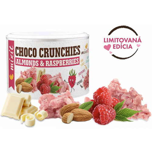 MIXIT Crunchies Malinové čokohrudky s mandľami 140g