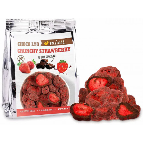 MIXIT Chrumkavé jahody v čokoláde do vrecka 60g