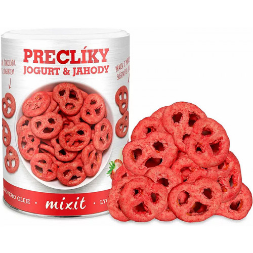 MIXIT Praclíky jogurtová čokoláda s jahodami 250g