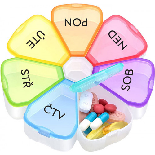 SIMPLYMED Dávkovač liekov týždenný FLOWER YH7075