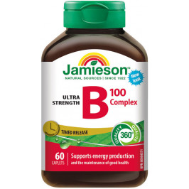 Jamieson B-komplex 100 mg s postupným uvoľňovaním (60 tabliet)