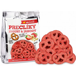 MIXIT Praclíky do vačku Jogurtová čokoláda s jahodami 70g