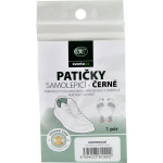 Černé samolepící kožené patičky Svorto 016